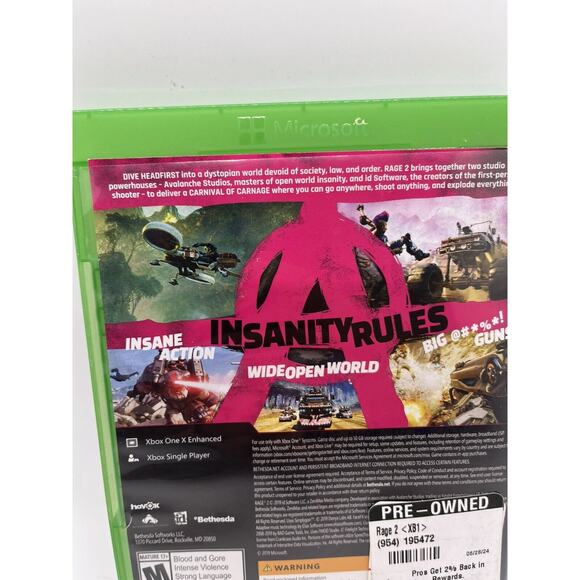 Rage 2 - Xbox One - Tested & Working - Free Postage - Picture 4 of 7
